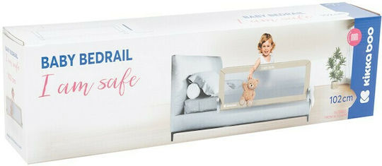 Kikka Boo I Am Safe Foldable Bed Rail Guard Simple Placement made of Fabric in Beige Color 150x35x42εκ. 1pcs