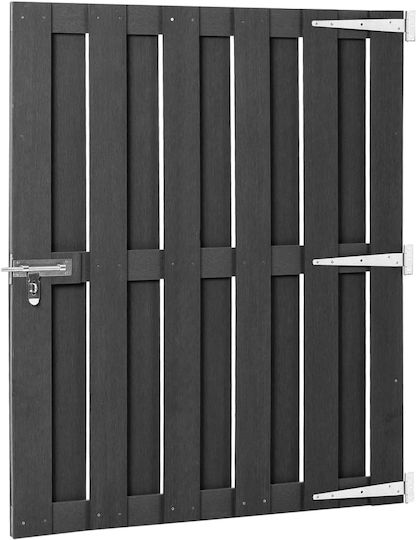 vidaXL Fence Gate from WPC in Gray Color 1.0x1.12m