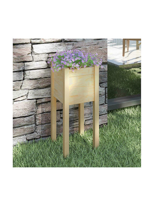 vidaXL Planter Box realizat din lemn masiv de pin 31x70cm în Culoare Maro 810779