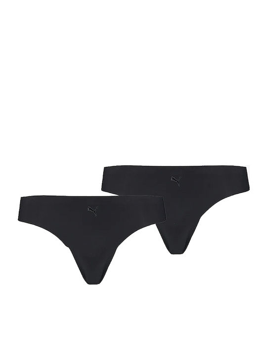 Damen Zeichenfolge 2Pack Nahtlos Schwarz