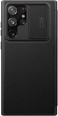 Nillkin Qin Pro Synthetic Leather / Plastic Book Black (Galaxy S22 Ultra 5G)