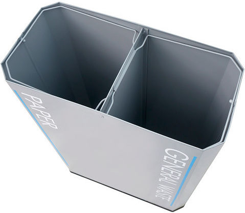 Molyto Recycling Metallic Waste Bin 2x90lt with Pedal Gray
