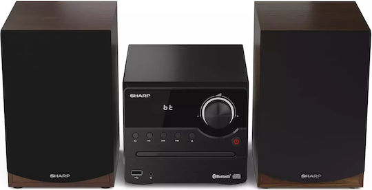 Sharp Ηχοσύστημα 2.0 XLB512 45W με CD / Digital Media Player και Bluetooth Μαύρο