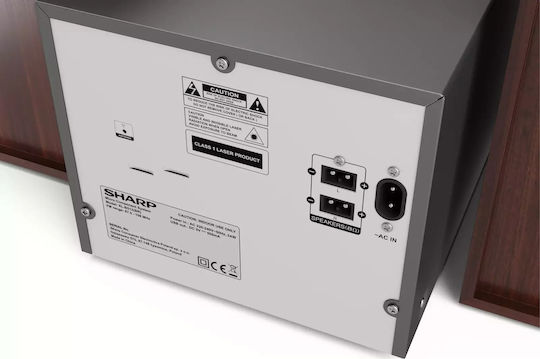 Sharp Ηχοσύστημα 2.0 XLB512 45W με CD / Digital Media Player και Bluetooth Μαύρο