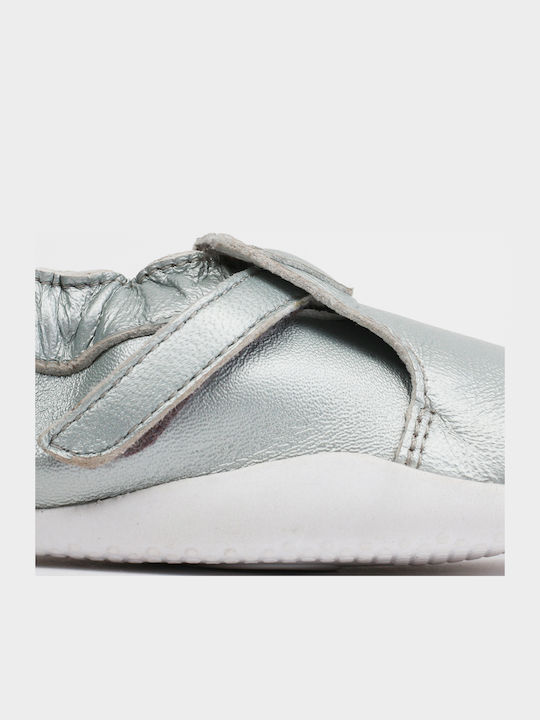 Bobux Soft Sole Baby Sneakers Silver Step Up Xplorer