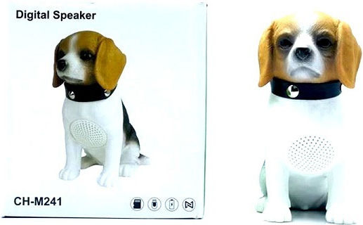 CH-M241 Dog Digital Bluetooth Speaker 3W White