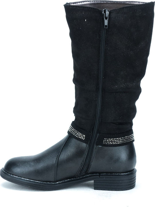 Kids Boots with Zipper Black