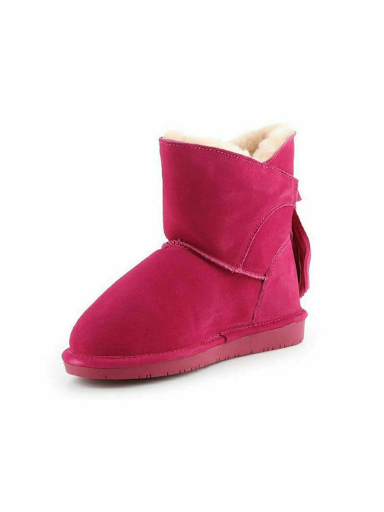 Bearpaw Kids Leather Boots Pink