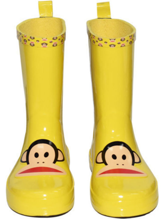 Kids Wellies Paul Face Yellow