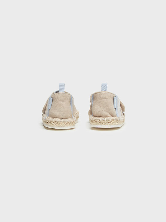 Kids Espradrilles with Hoop & Loop Closure Beige