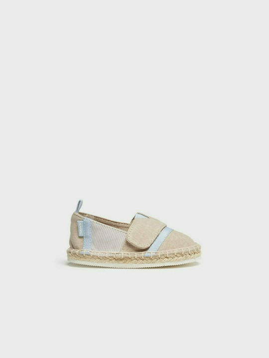 Kids Espradrilles with Hoop & Loop Closure Beige