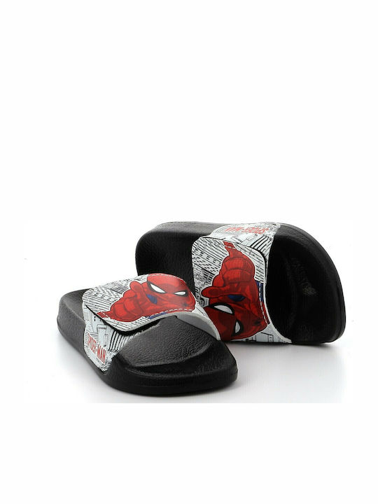 Детски джапанки тип слайдове Човекът-паяк Черни Spiderman