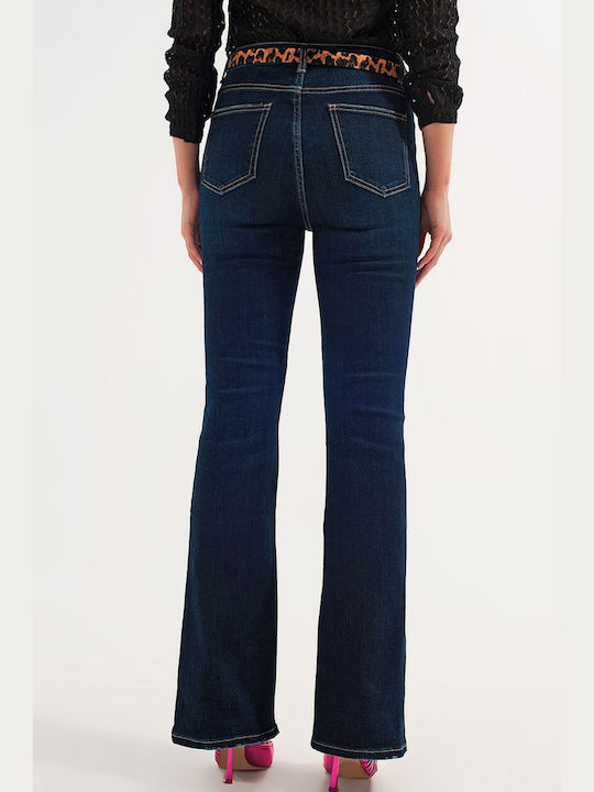 Q2 High Waist Women's Jean Trousers Flared in Skinny Fit