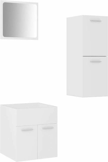 vidaXL Countertop without Sink with Mirror L41xW38.5xH46cm White