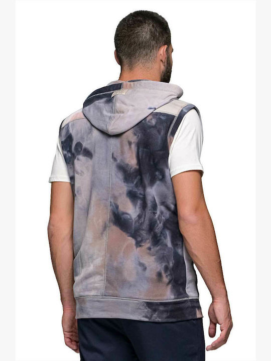 Washed Multicolour Hoodie Cardigan