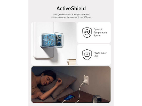 Anker Charger Without Cable GaN with 2 USB-C Ports 40W Power Delivery White (521 Nano Pro)