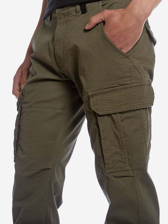 Trousers Cargo Elastic in Regular Fit Oil