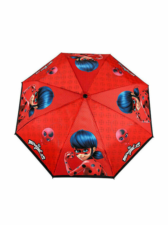Perletti Детска чадър Сгъваеми Miraculous Ladybug Червен