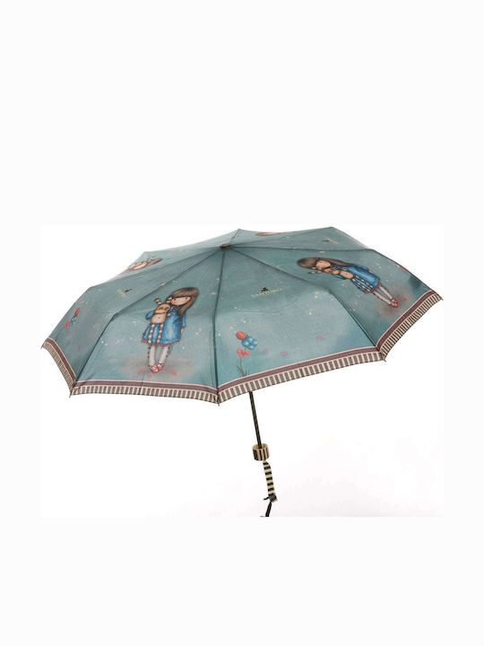 Santoro Kinder Regenschirm Faltbar Gorjuss Hush Little Bunny Blau