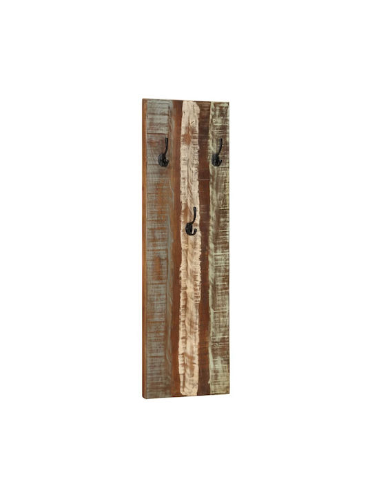 vidaXL Wooden Vintage Wall Hanger with 3 Slots Colorful 36x3x110cm 2pcs
