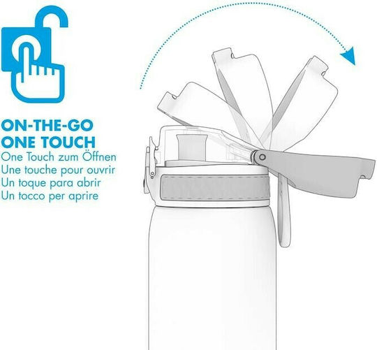 Ion8 One Click Sticlă Termos Oțel inoxidabil Fără BPA 500ml Ocean Turtle cu Mustiuc