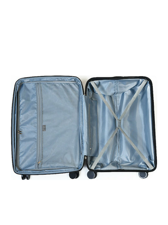 Airtex Paris Valiză de Călătorie Medie Dură Neagră cu 4 Roți Înălțime 65cm