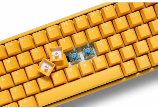 Ducky One 3 Mini Gaming Mechanical Keyboard 60% with Cherry MX Red switches and RGB lighting (English US) Yellow