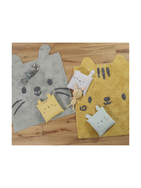 Nef-Nef Homeware Διακοσμητικό Μαξιλάρι Κούνιας "Hello World" Γκρι 30x30cm