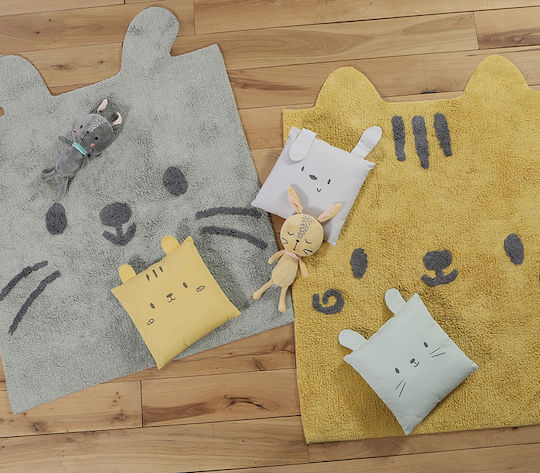 Nef-Nef Homeware Декоративна Възглавница за Люлка Hello World Жълт 30x30см 030527