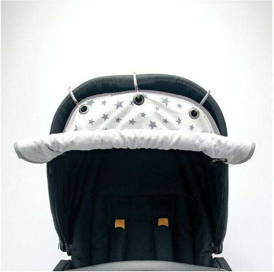 Just Baby Stroller Sunshade White Original JB.300.200 Grey Stars