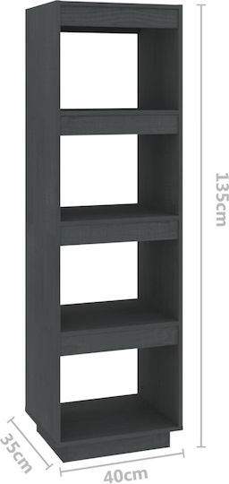 Bibliothek Grau 40x35x135cm