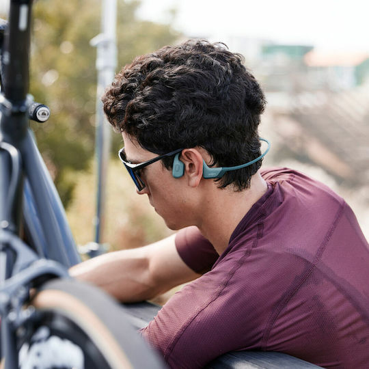 Shokz OpenRun Pro Bone Conduction Bluetooth Handsfree Earphones with Sweat Resistance Blue