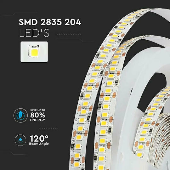 V-TAC LED-Streifen 12V Kaltweiß Licht 5m Typ SMD2835