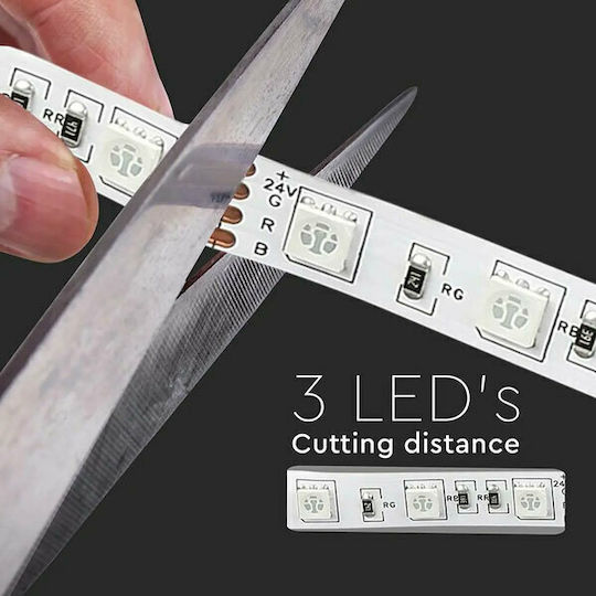 V-TAC LED-Streifen 24V RGB Licht 10m Typ SMD5050