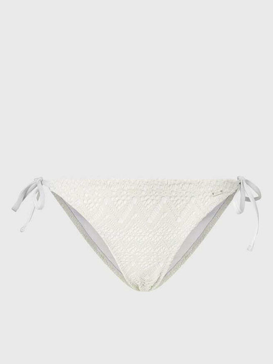 Wendy Bikini Slip with Ties White