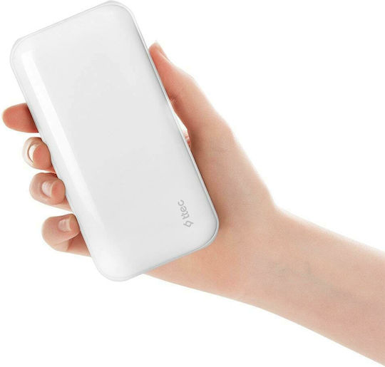 TTEC ReCharger Ultra Power Bank 30000mAh 10.5W mit 2 USB-A Anschlüssen und USB-C Anschluss Weiß