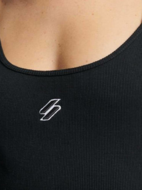 Sommer Mini Sportliches Damenkleid mit Spaghetti-Träger Schwarz
