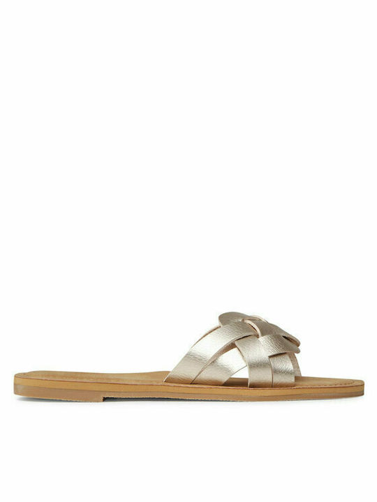 Roxy Women's Flat Sandals in Gold Color