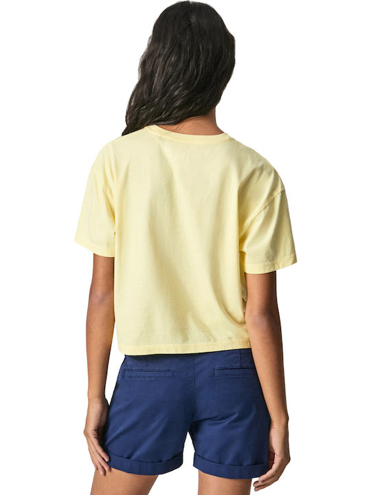 Pepe Jeans Nina Damen T-shirt Light Yellow