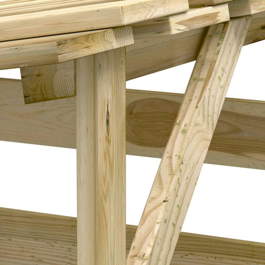 Pergole De Grădină Din Lemn Cu Tavan În Culoare Bej 100x90x200cm 2 Buc