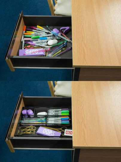 Metallic Desk Organizer in Black Color 1pcs 33x4x23cm