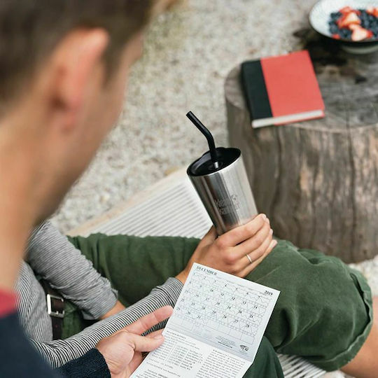 Klean Kanteen Καλαμάκια Μεταλλικά Μαύρα με Βουρτσάκι 2τμχ