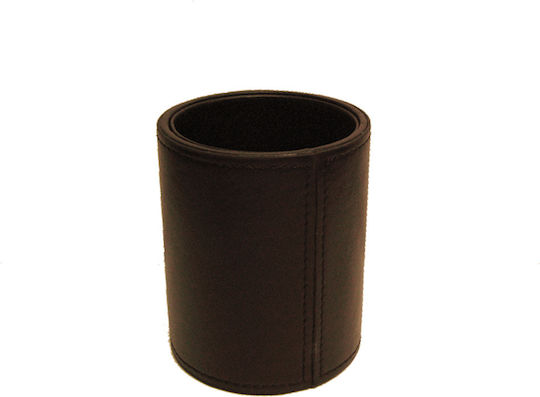 Leather Pencil Holder in Brown Color 1pcs 9x9x10.5cm