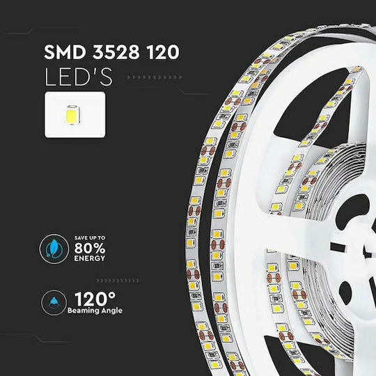 V-TAC Ταινία LED 12V Ψυχρό Λευκό Φως 5m Τύπου SMD3528