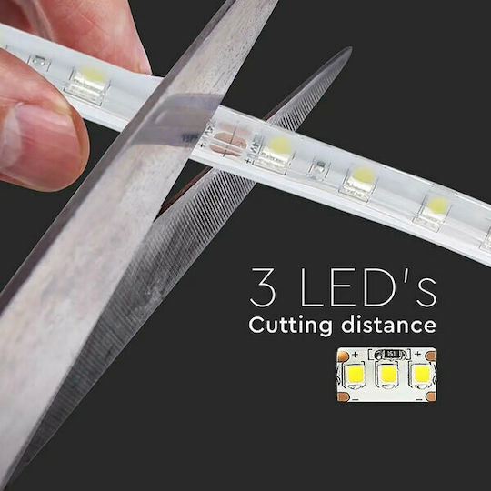 V-TAC Αδιάβροχη Ταινία LED 24V Φυσικό Λευκό Φως 5m Τύπου SMD5050