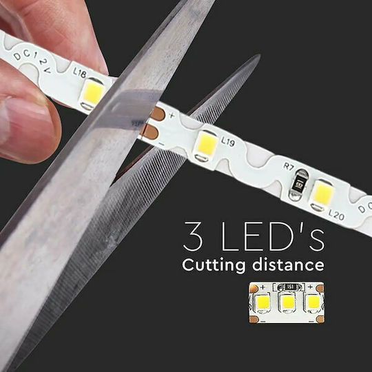 V-TAC LED Strip 12V Warm White Light 5m Type SMD2835
