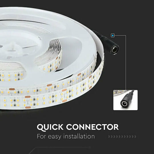 V-TAC LED Strip 24V Natural White Light 5m Type SMD2216