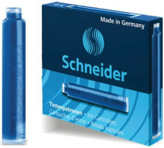 Schneider 6 Ανταλλακτικά Μελάνια για Πένα Μπλε