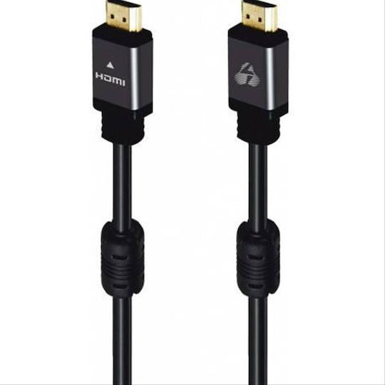 Powertech HDMI 2.0 Premium High Speed 4K 60Hz HDR Cable HDMI male - HDMI male 15m Μαύρο