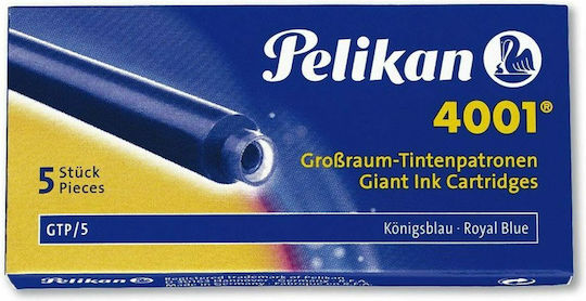 Pelikan 4001 5 Replacement Inks for Fountain Pen Blue 30ml